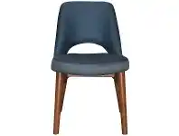 LivingStyles Albury Commercial Grade Gravity Fabric Dining Chair, Timber Leg, Denim / Light Walnut offer
