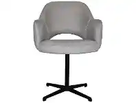 LivingStyles Albury Commercial Grade Gravity Fabric Dining Stool with Arm, Metal Blade Base, Steel / Black offer