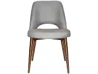 LivingStyles Albury Commercial Grade Gravity Fabric Dining Chair, Slim Metal Leg, Steel / Copper offer