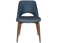 LivingStyles Albury Commercial Grade Gravity Fabric Dining Chair, Slim Metal Leg, Denim / Copper offer