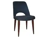 LivingStyles Albury Commercial Grade Gravity Fabric Dining Chair, Metal Leg, Navy / Walnut offer