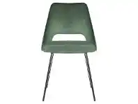LivingStyles Eva Commercial Grade Velvet Fabric Dining Chair, Green offer