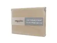 Algodon 300TC Cotton Fitted Sheet Combo Set, Single, Stone
