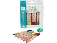 First Creations Easi-Grip Triple Pencils Assorted 6 Pack
