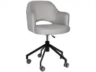 LivingStyles Albury Commercial Grade Gravity Fabric Gas Lift Office Armchair, Steel / Black offer