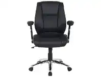 LivingStyles Eaton PU Leather Manager Office Chair, Black offer