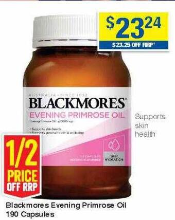 My Chemist Blackmores evening primrose oil 190 capsules offer
