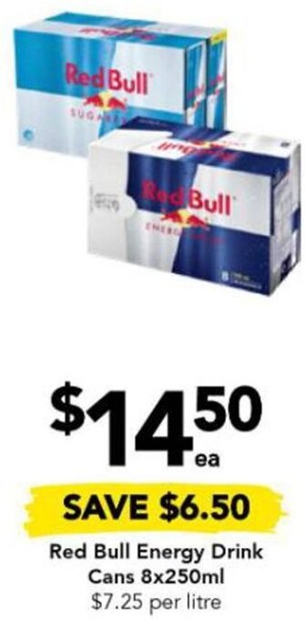 Drakes Red Bull Energy Drink Cans 8x250ml offer