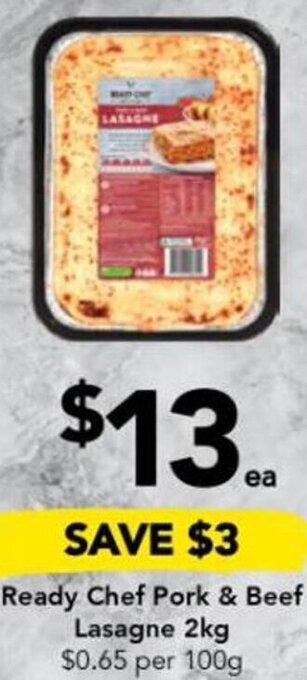 Drakes Ready Chef Pork & Beef Lasagne 2kg offer