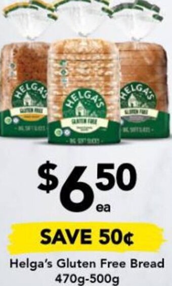 Drakes Helga's Gluten Free Bread 470g-500g offer