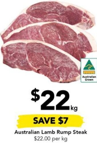 Drakes Australian Lamb Rump Steak offer