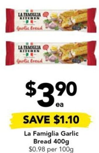 Drakes La Famiglia Garlic Bread 400g offer