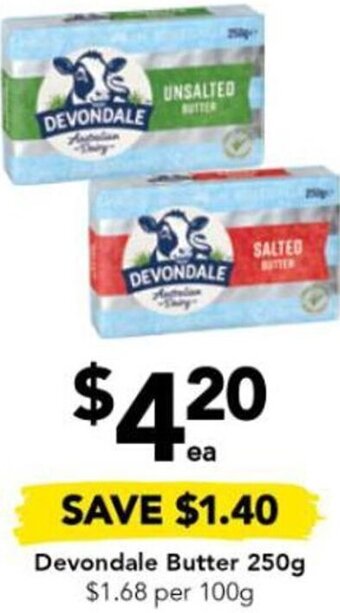 Drakes Devondale Butter 250g offer