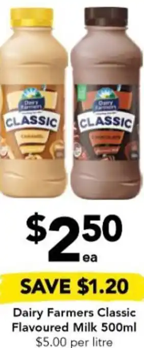 Drakes Dairy Farmers Classic Flavoured Milk 500ml offer