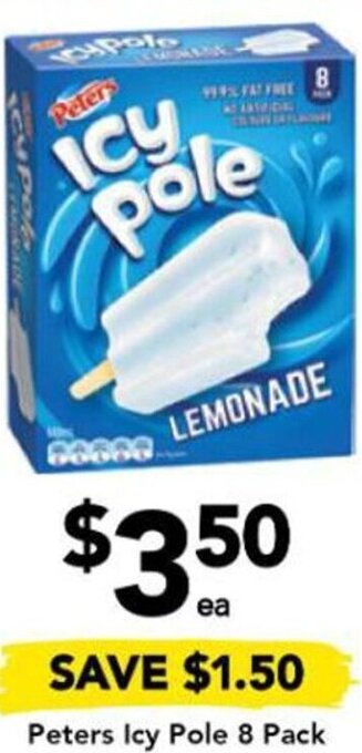 Drakes Peters Icy Pole 8 Pack offer