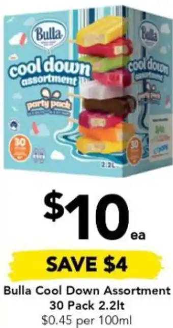 Drakes Bulla Cool Down Assortment 30 Pack 2.2lt offer