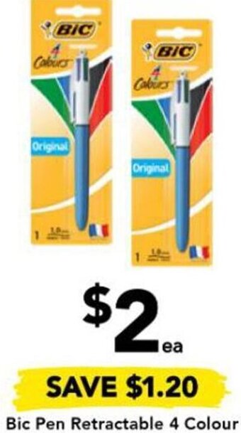 Drakes Bic Pen Retractable 4 Colour offer