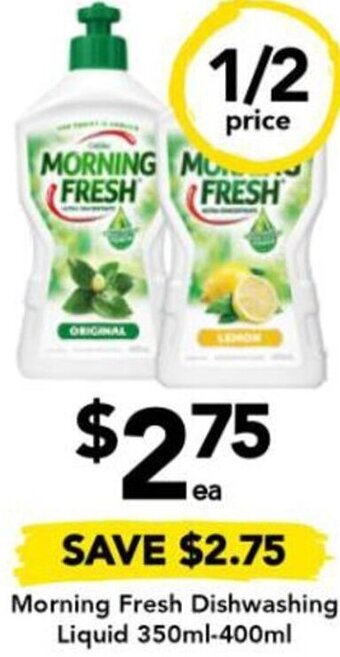 Drakes Morning Fresh Dishwashing Liquid 350ml-400ml offer
