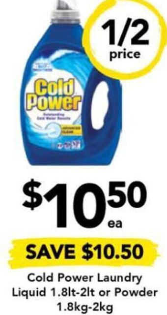 Drakes Cold Power Laundry Liquid 1.8lt-2lt or Powder 1.8kg-2kg offer