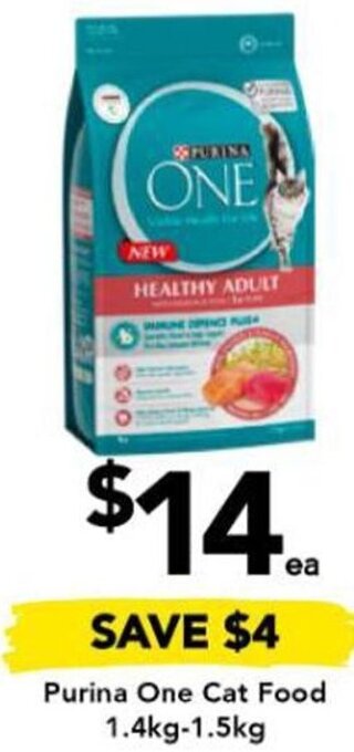 Drakes Purina One Cat Food 1.4kg-1.5kg offer