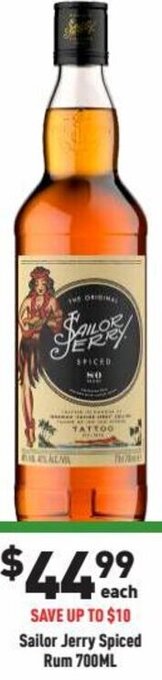 Liquor Legends Sailor Jerry Spiced Rum 700ml offer