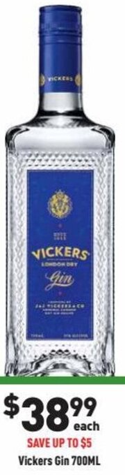 Liquor Legends Vickers Gin 700ml offer