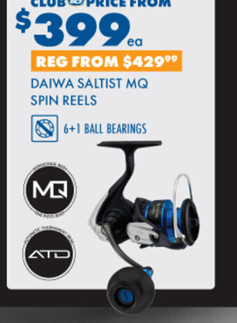 BCF Daiwa saltist MQ Spin reels offer
