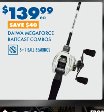 BCF Daiwa megaforce baitcast combos offer