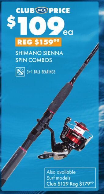 Shimano sienna spin combos