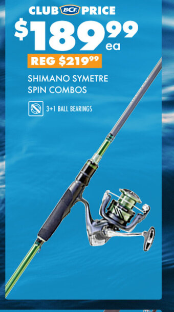 BCF Shimano symetre spin combos offer