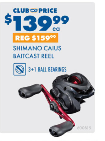 BCF Shimano caius baitcast reel offer