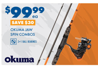 BCF Okuma jaw spin combos offer