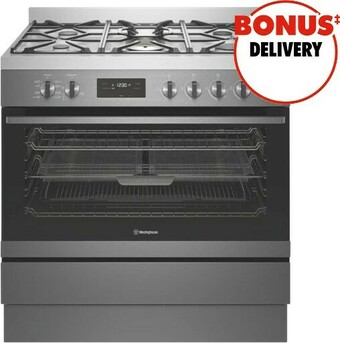 The Good Guys Westinghouse 90cm Dual Fuel Upright Cooker offer