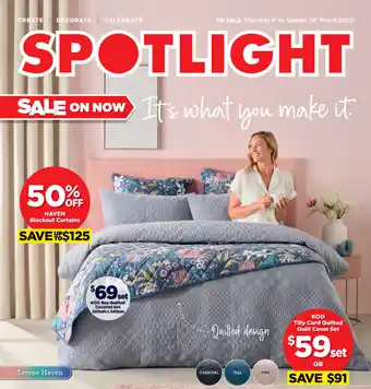 Spotlight KOO Tilly Cord Quilted Quilt Cover Set offer