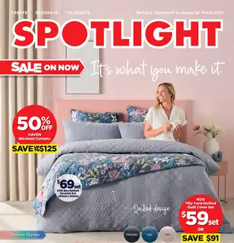 Spotlight KOO Bea Quilted Coverlet Set 220cmx240cm offer