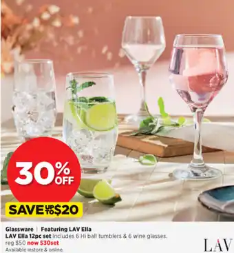 Spotlight Glassware | Featuring LAV Ella 12pc Set offer