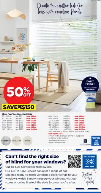 Spotlight 63mm Faux Venetian Blinds offer