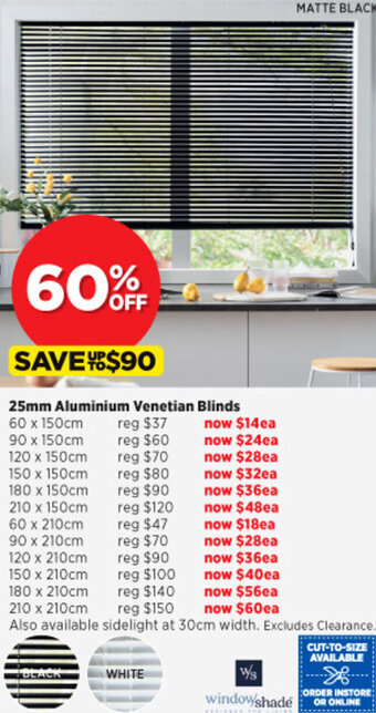 Spotlight 25mm Aluminium Venetian Blinds offer