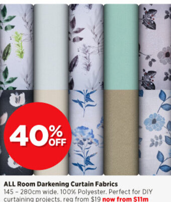 Spotlight All Room Darkening Curtain Fabrics offer