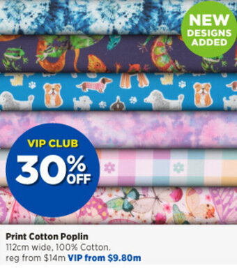 Spotlight Print Cotton Poplin 112cm offer