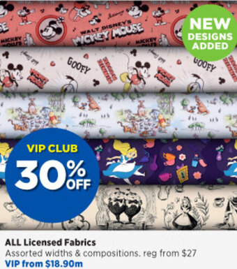 Spotlight All Licensed Fabrics offer