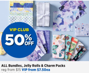 Spotlight All Bundles, Jelly Rolls & Charm Packs offer