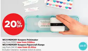 Spotlight We R Memory Keepers Printmaker offer