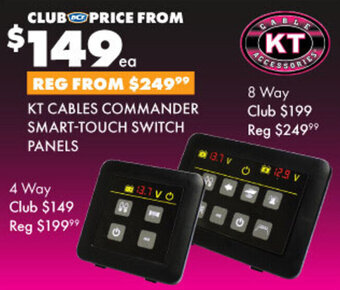 Kt cables commander smart-touch switch panels