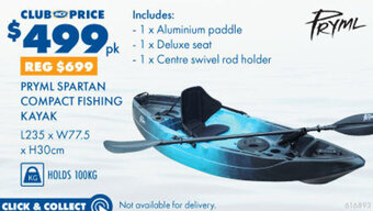 BCF Pryml spartan compact fishing kayak offer