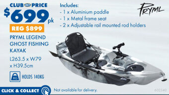 BCF Pryml legend ghost fishing kayak offer