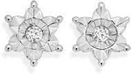 Prouds 9ct white gold diamond earrings offer