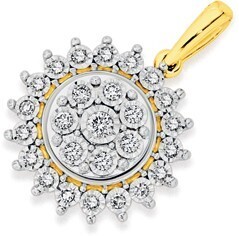 Prouds 9ct gold diamond pendant offer