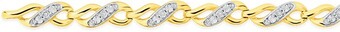 Prouds 9ct gold diamond infinity link bracelet offer