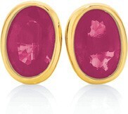 Angus & Coote 9ct gold natural ruby stud earrings offer